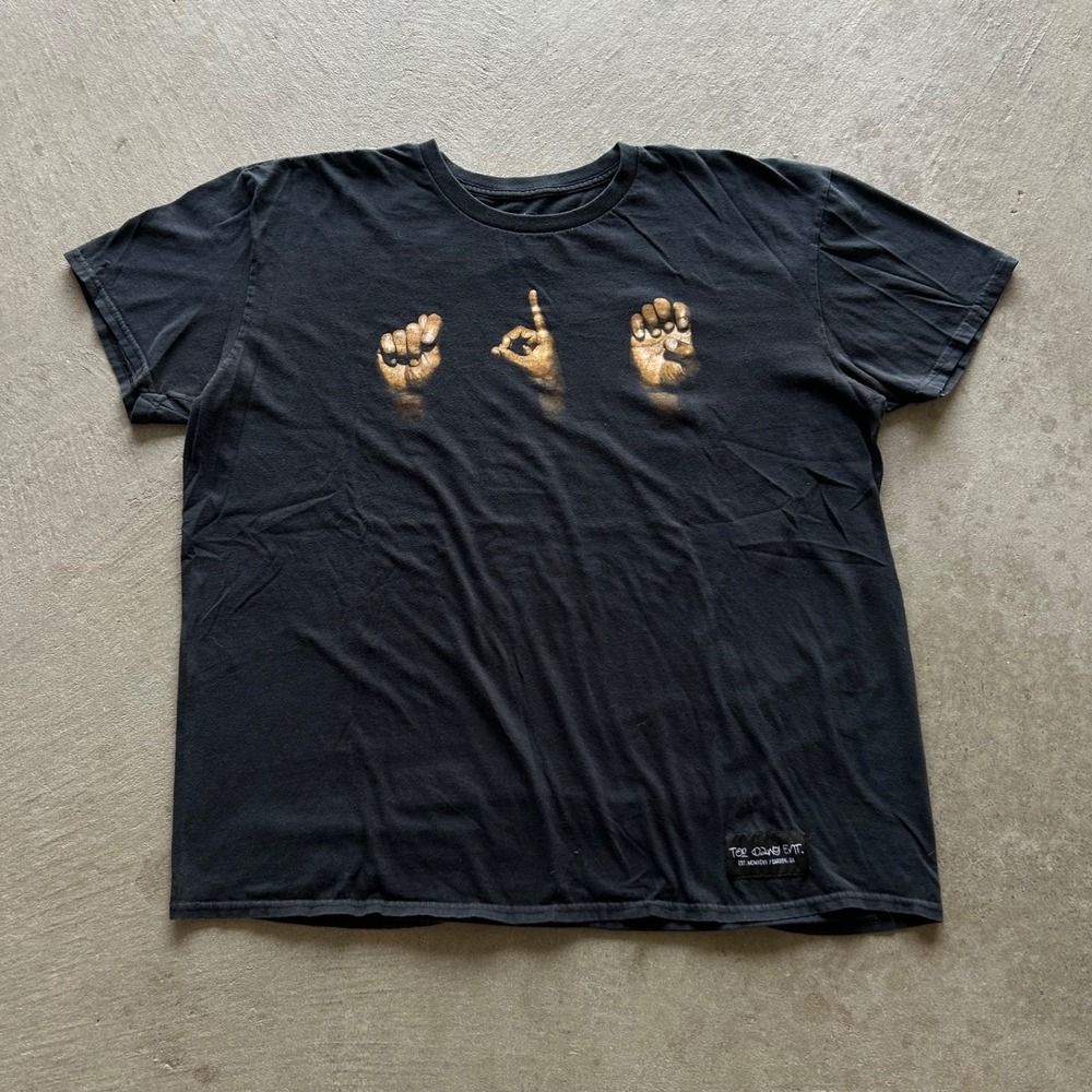 TDE Sign Language Shirt Size XXL Black Top Dawg Ent Sign Rap Hip Hop